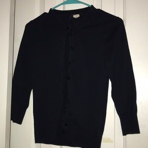 J crew navy cardigan